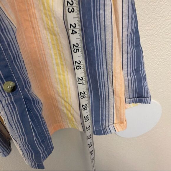 Jessica Simpson Girls Midi maxi button front Dress Stripe boho smocked cotton 12 - Picture 5 of 12